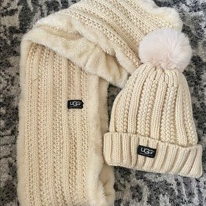 UGG matching winter hat and infinity scarf set.